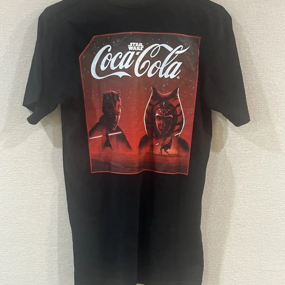 Nwot Star Wars Coca Cola Small T-shirt *EXCLUSIVE PRESS EVENT MERCH* Black 2025 - Picture 5 of 9